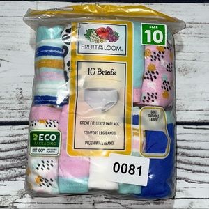 Fruit of the Loom Girls 10 Cotton Briefs 10-pk.